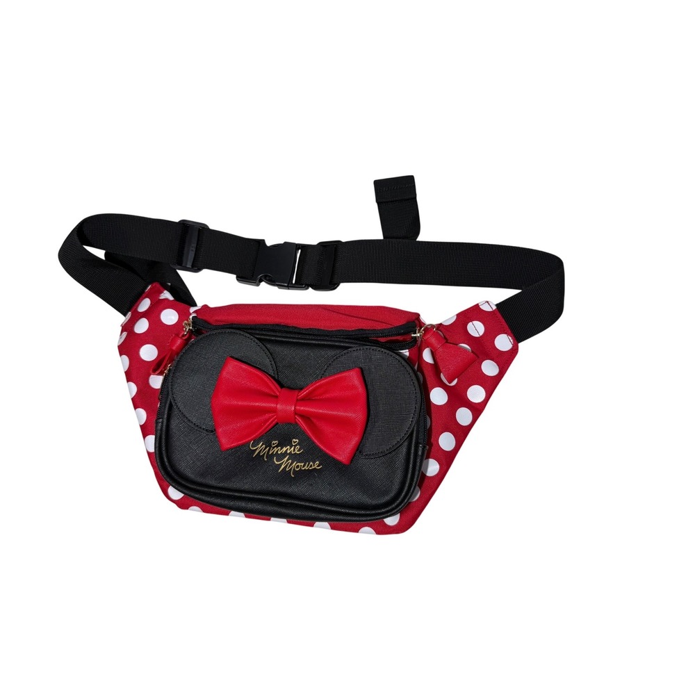 Disney Minnie Mouse Red Polka Dot Fanny Pack Crossbody Waist Bag Belt Bag